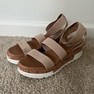 Tan/Biege Platform Sandals